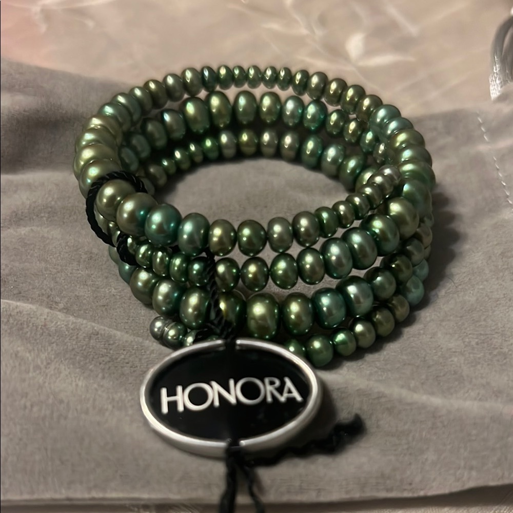 Honora Green Pearl Bracelet